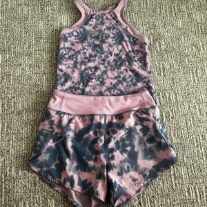 Athleta Pink and Gray Tie-Dye Tankini with Matching Shorts, size S (7)
